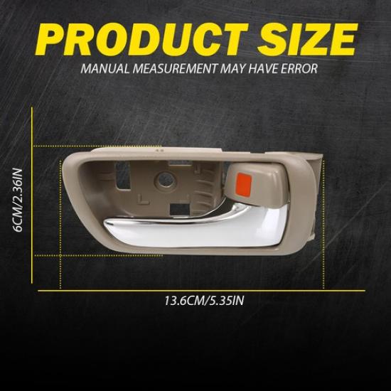 1/2/4PCS Beige Chrome Interior Door Handle For Toyota Camry 2002-2006 Left Right