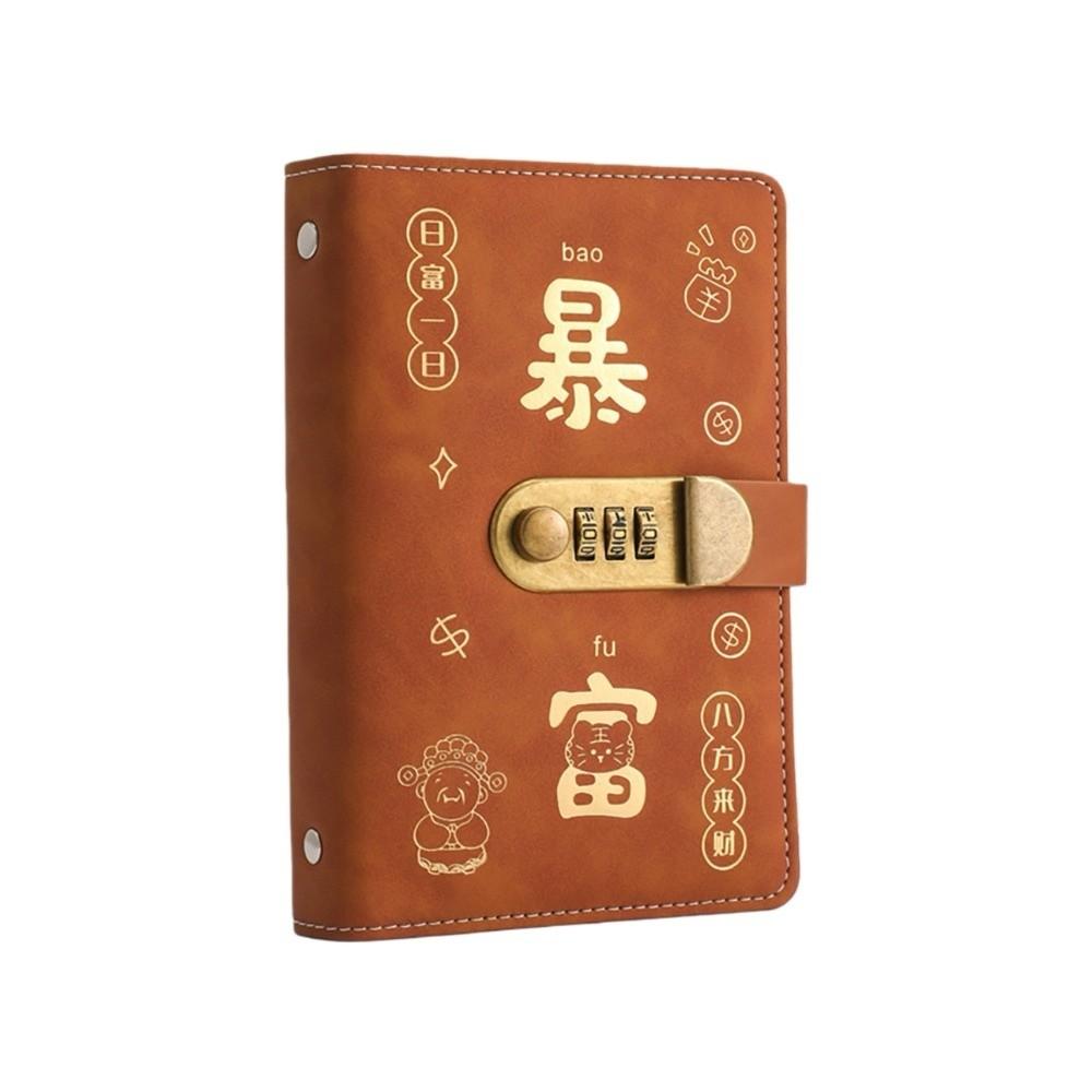 Waterproof Money Saving Book PU Leather Money Storage Bag Ledger  Financial Tool