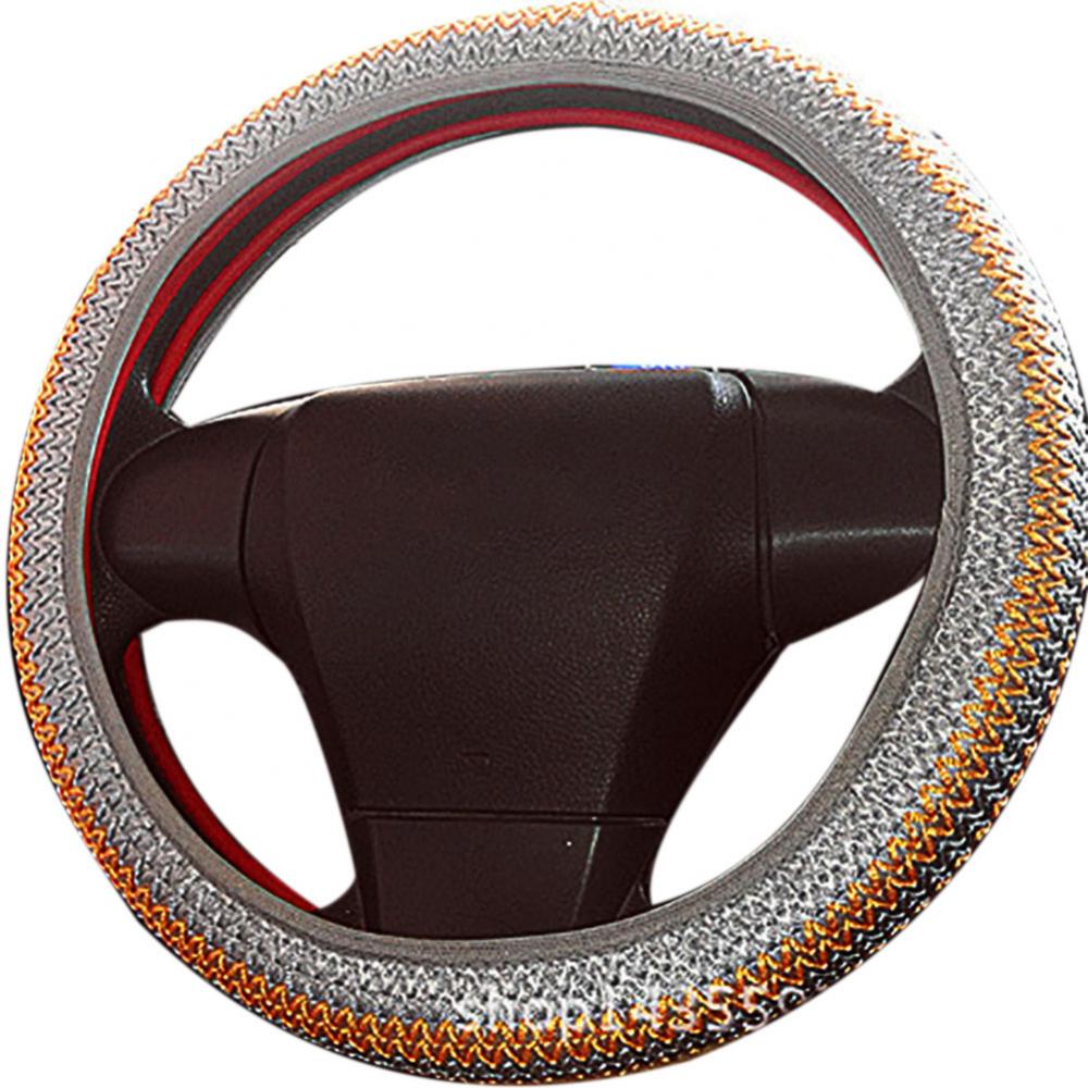 

Car Steering Wheel Cover Summer Ice Silk Breathable Anti-Slip Protector Car-styling Car Steering Wheel Cover For Diameter 38cm