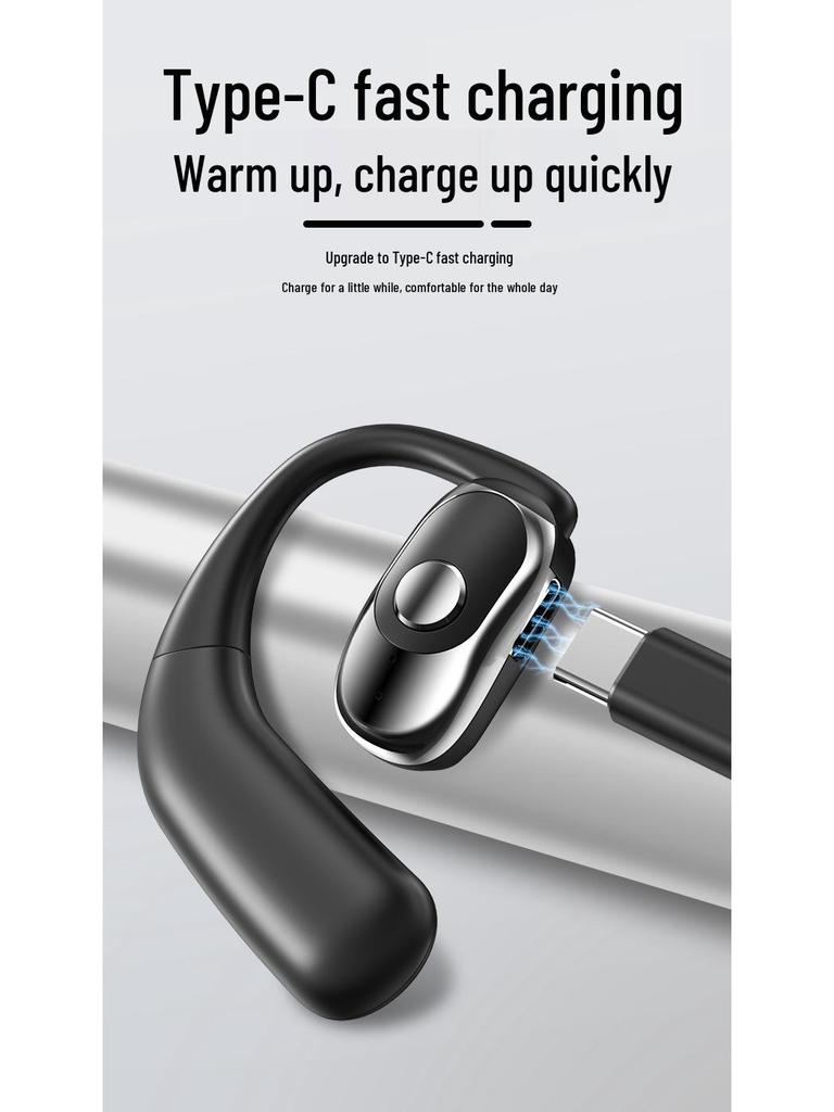 Wireless Bluetooth Single Ear Headphones with Super Long Battery and Noise Cancelling for Business, Driving, and Sports