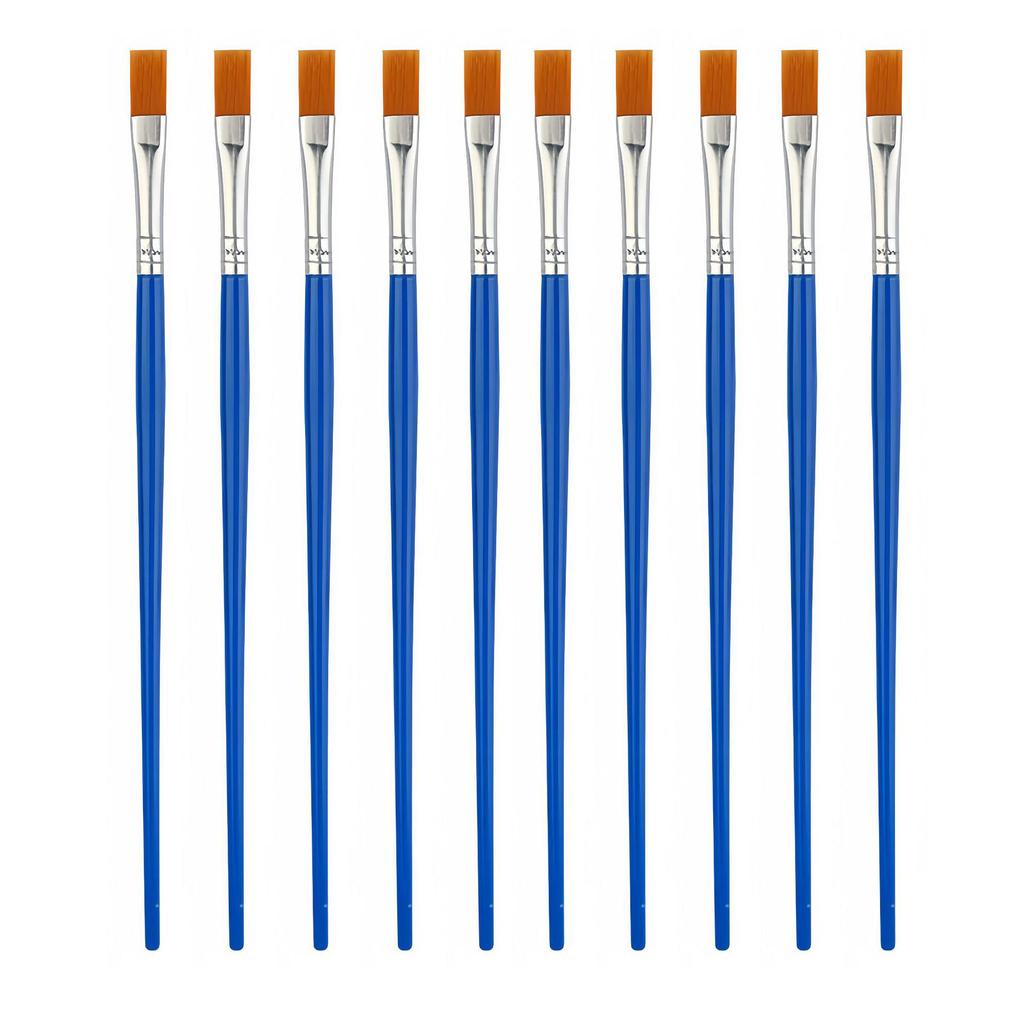 Children's Nylon Hair Gouache & Acrylic Paint Brushes – Set for Oil Painting, Graffiti, and Outlining.