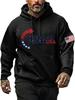 Popular Autumn and Winter New Sweater USA3d Digital Printing Simple Letter Hoodie Sports and Leisure
