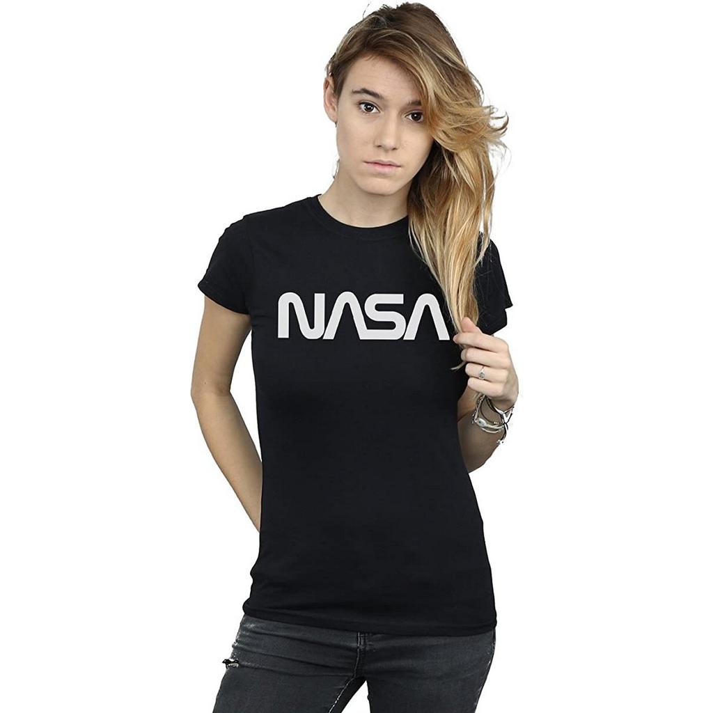 NASA Womens/Ladies Modern Logo Cotton Boyfriend T-Shirt