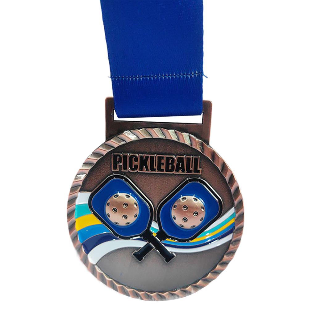 Medalha de Pickleball 6,8cm Medalha de Ouro/Prata/Bronze Medalha de Metal Medalhas de Vencedor Medalhas de Premiação de Pickleball para Jogos Competições Esportivas