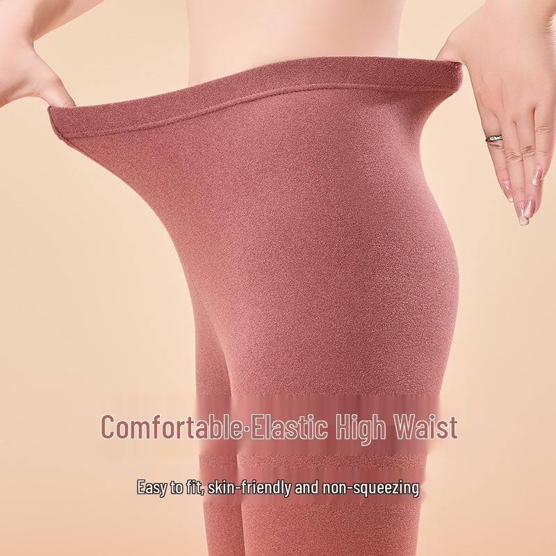 Velvet Autumn Women's Low Waist Double-Sided Brushed Warm Leggings