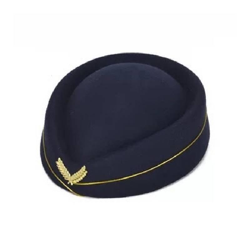 

Берет стюардессы Летная шляпа Женская кепка Модная Повседневная Шляпы стюардессы Цвет Однотонный темно-синий