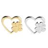 2pcs Heart with Paw Badge Brooch Dripping Oil Paw Brooch Badge Pin for Jewelry Making Clothes Bags Supplies