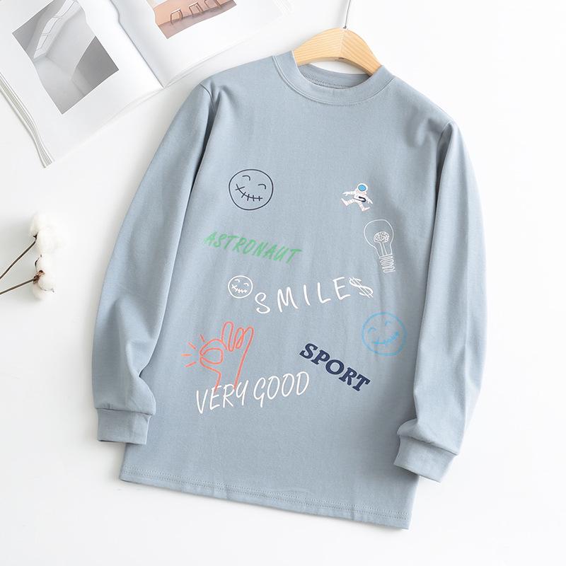 Boys' Cotton Autumn Thin Top Warm Underwear for Junior High & High School Students