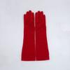 Black/White/Wine red Long Gloves Velvet Performance Mittens Retro Royal Blue Gloves  Party
