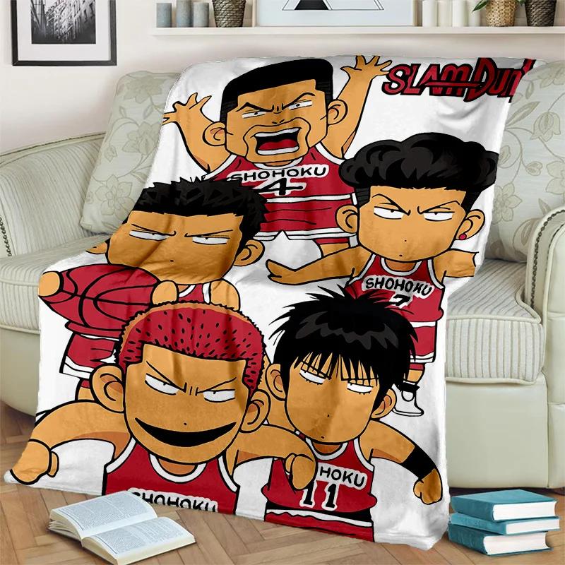 Basketball Anime Slam Dunk Cartoon Blanket,Soft Throw Blanket for Home Bedroom Bed Sofa Picnic Travel Office Cover Blanket Kids
