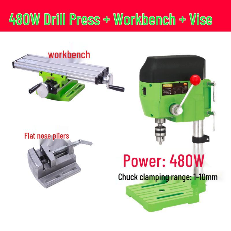 Mini Precision High-Speed Bench Drill: Multifunctional Compact Tabletop Press for Bead Making and Milling