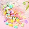 30/50/100 sztuk Kolorowe Koraliki Gumowe Misie Nieprzezroczyste Koraliki Misie Akrylowe Imitacja Cukierków Koraliki Misie do Wyrobu Biżuterii Bransoletki Naszyjniki Hurt