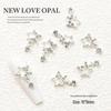 Gold & Silver Alloy Star Pendant Nail Art Accessory