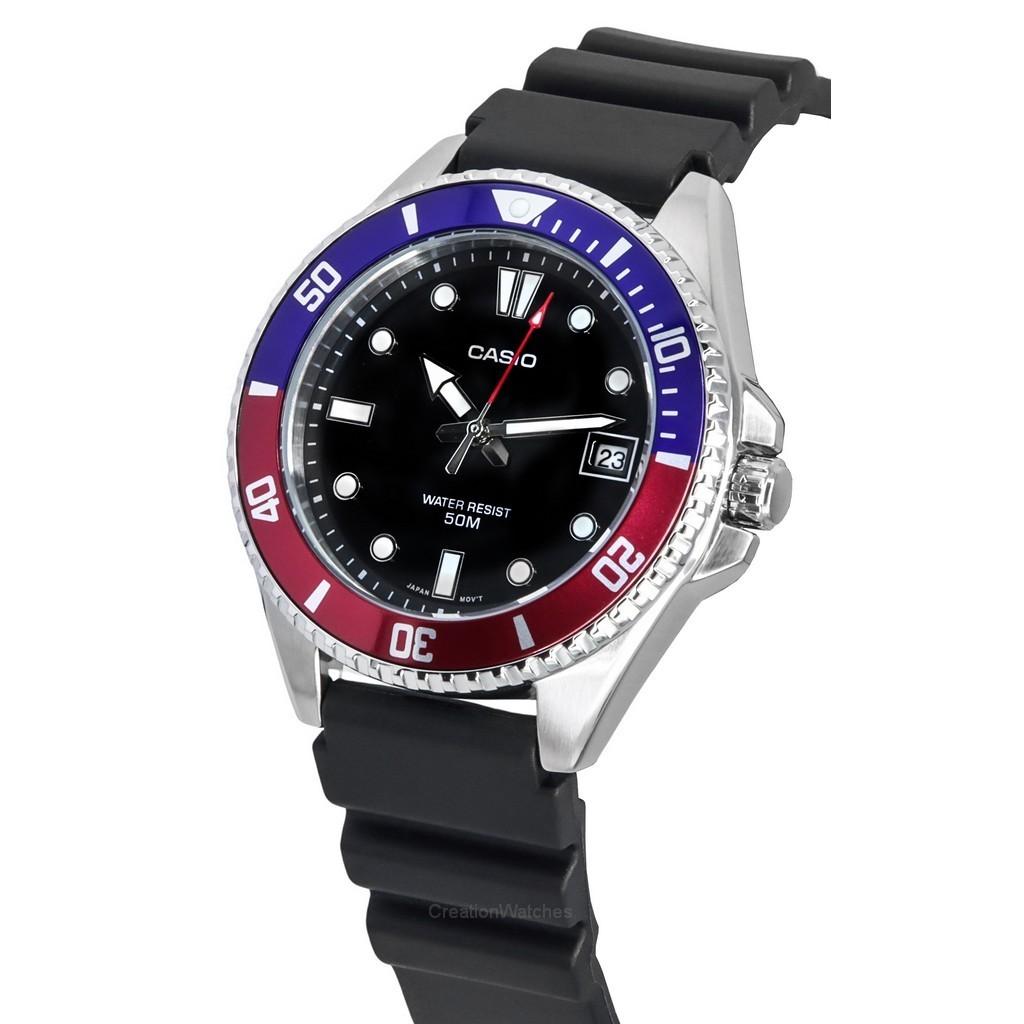 Casio Standard Analog Resin Strap Black Dial Quartz MDV-10-1A2 Men's Watch