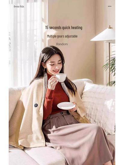 2025 USB Electric Heating Shawl Blanket - Outdoor Warm-up Electric Blanket