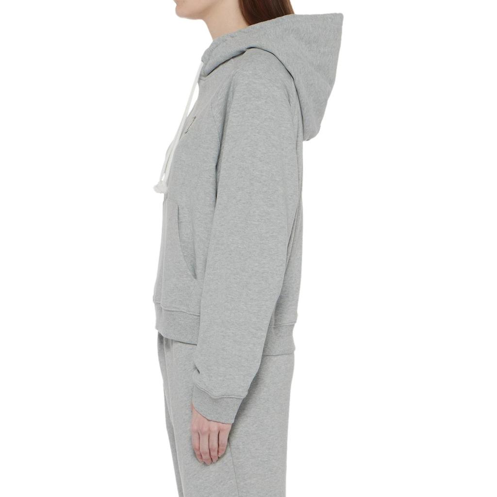Onitsuka Tiger Solid Logo Hooded Long Sleeve Sweatshirt Women sweatshirt Gray 2182B265-020