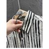 Summer New Striped Shirt Short-sleeved Men's Fashion Trend Versatile and Personalized Button Cardigan Men's Clothing