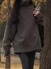 Autumn/Winter Retro Korean High-Neck Loose Knit Sweater