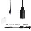 USB Male 5V To 12V Car Cigarette Lighter Socket Female Step Up Cable Inverter Converter for Driving Recorder GPS E-Dog
