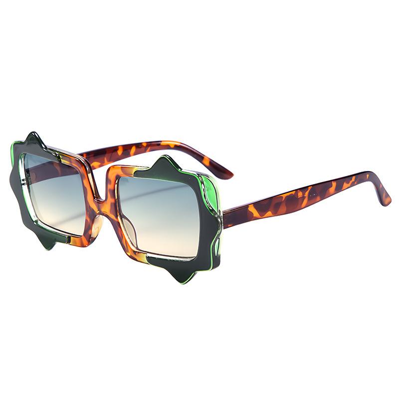 Personality irregular sunglasses men's and women's square fashion gradual change anti-ultraviolet sunglasses new