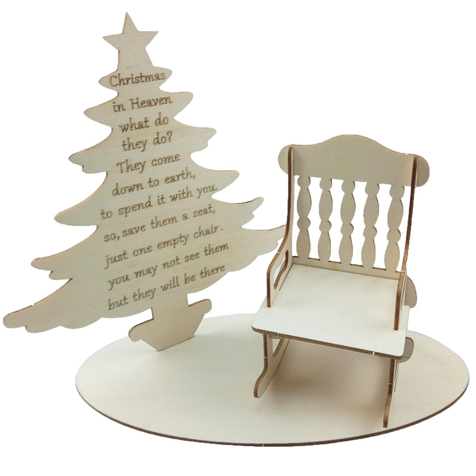 

Christmas Wooden Ornaments Christmas Tree Chairs DIY Table Decorations