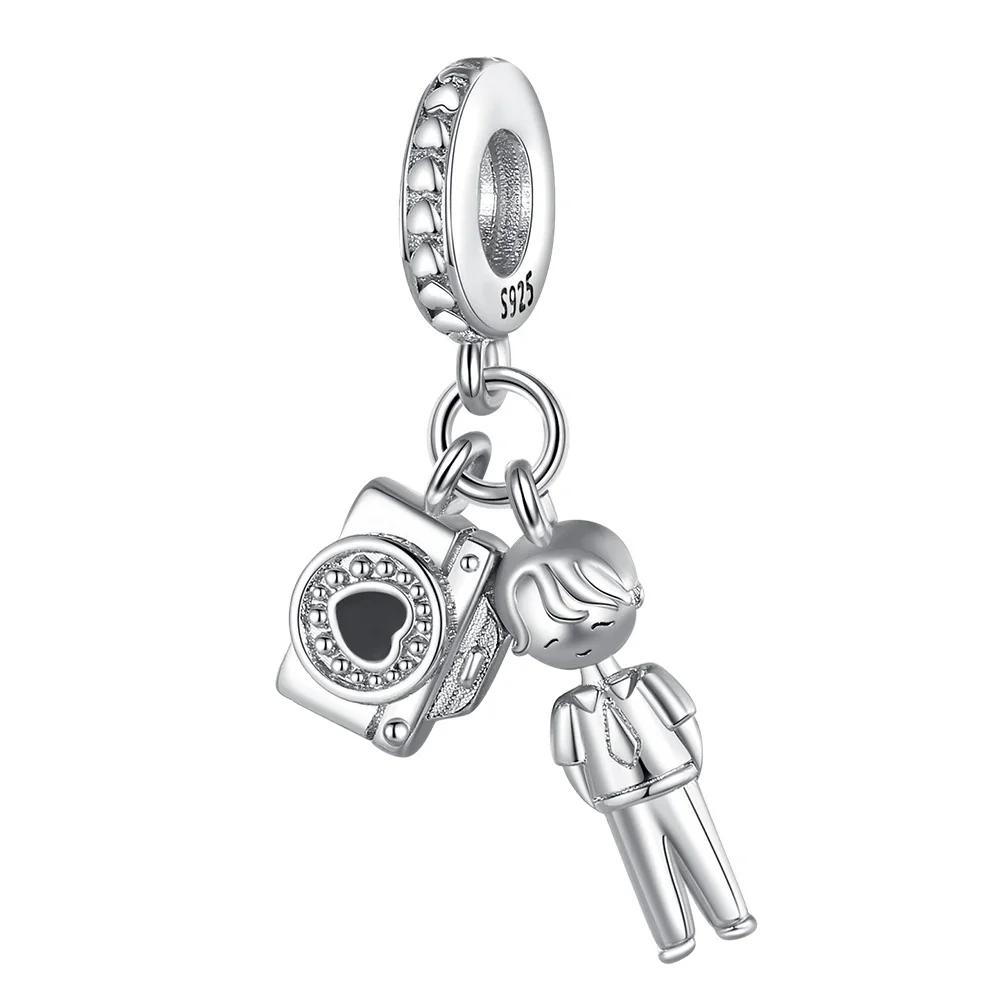 Copper Boys And Girls Lovers Pendants Charm For Genuine Bracelets Charms Bead Necklaces DoItYourself Female Jewellery