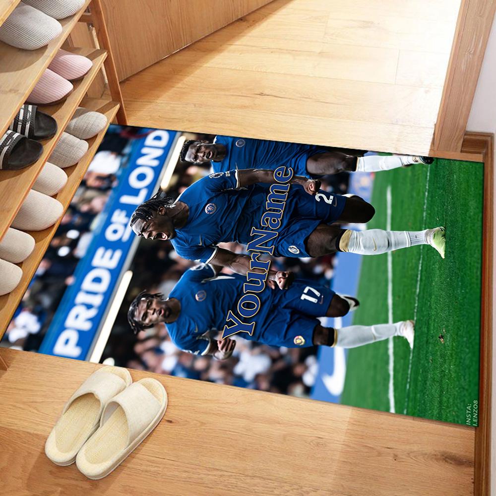 Chelsea Personalized Text Area Rug Design for Bedrooms Foyer Kitchen Living Rooms Anti-slip Rug Anime Office Decor Best for Christmas