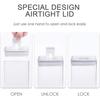Airtight Food Storage Containers, 7 Pieces BPA Free Plastic Cereal Containers with Easy Lock Lids, Include 24 Labels