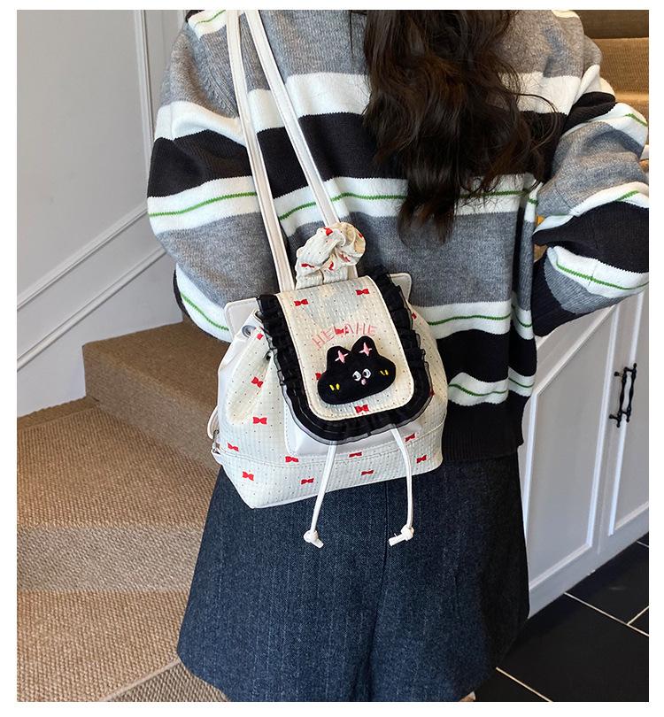 Contrasting Color Backpack Women's 2025 New Fashion High-end Texture Schoolbag College Student Travel Backpack Commuter Handbag