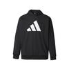 adidas Letter Logo Printed Hoodie, Unisex Soft Breathable Sports Casual Long Sleeve Hooded Sweatshirt Black JN4857