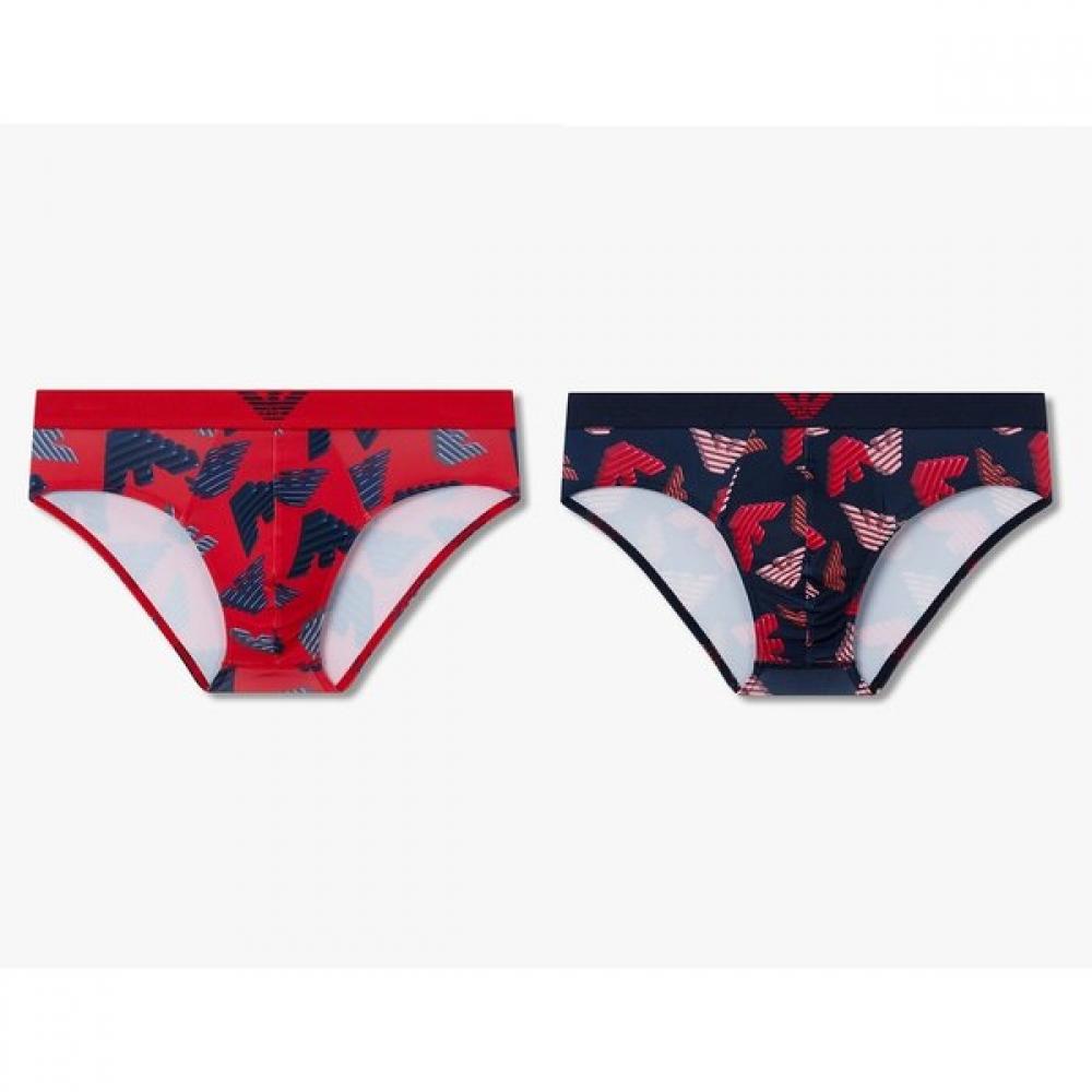 

Emporio Armani Men 3d Eagle Pattern Poly Brief Set 2 Piece 0815311042 0815311044 S(95)