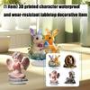 Acrylic Bunnies/Angel Statues Figurines Animal Figurines Sculptures Centerpieces Decorative Ornament for Home Office