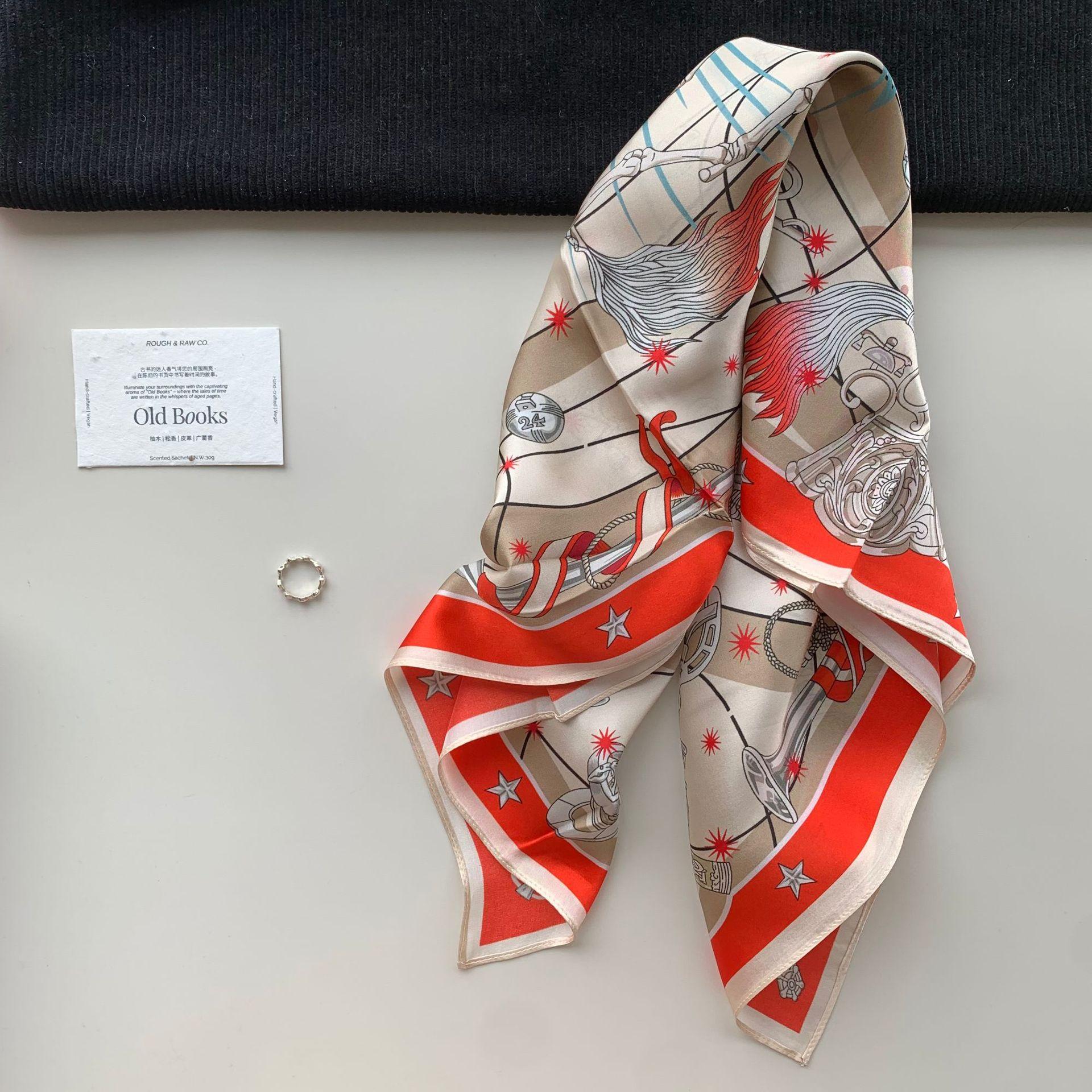 Hangzhou silk 100% mulberry silk silk scarf NATO spring and autumn flower silk scarf women s 70cm square scarf scarf shawl 70-70