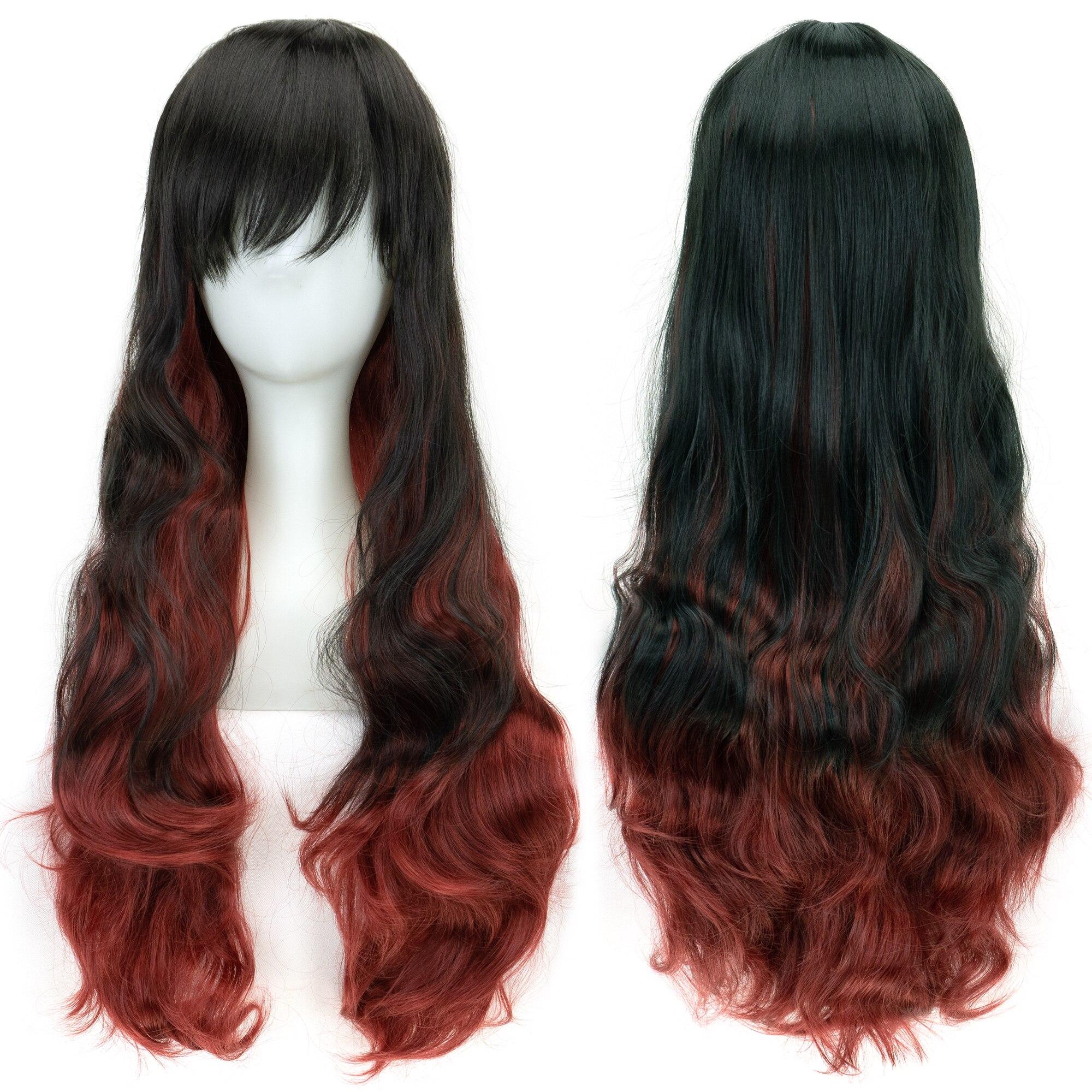 

28-дюймовые аниме-парики, длинные синтетические волосы, парики для женщин, термостойкое волокно, волосы для вечеринок, красные, черные, белые, радужные волосы, парик для косплея One Size золотой