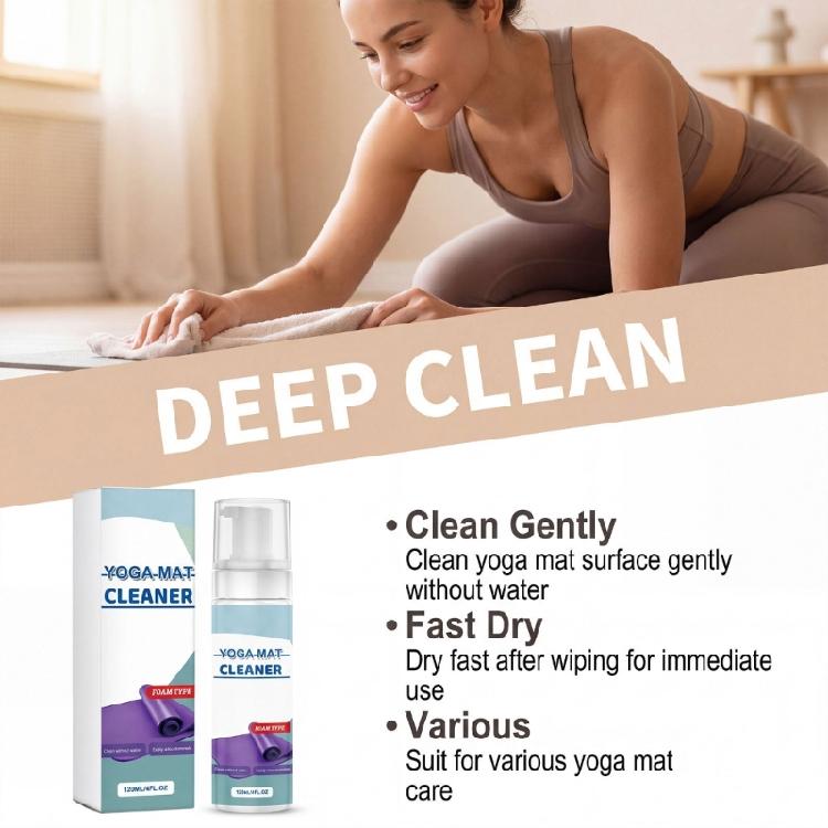Efficient Quick Drying Foaming Cleaner For Yoga Mats 120ml Dirt And Sweat Removal Odor Control Sport Exercise Mat Cleaning Solution