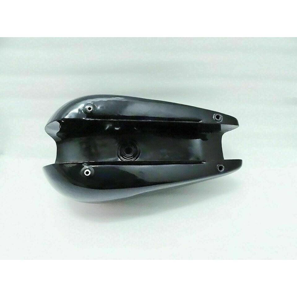 Fit For TRIUMPH T140 BLACK & RED PAINTED STEEL FUEL PETROL TANK & CAP