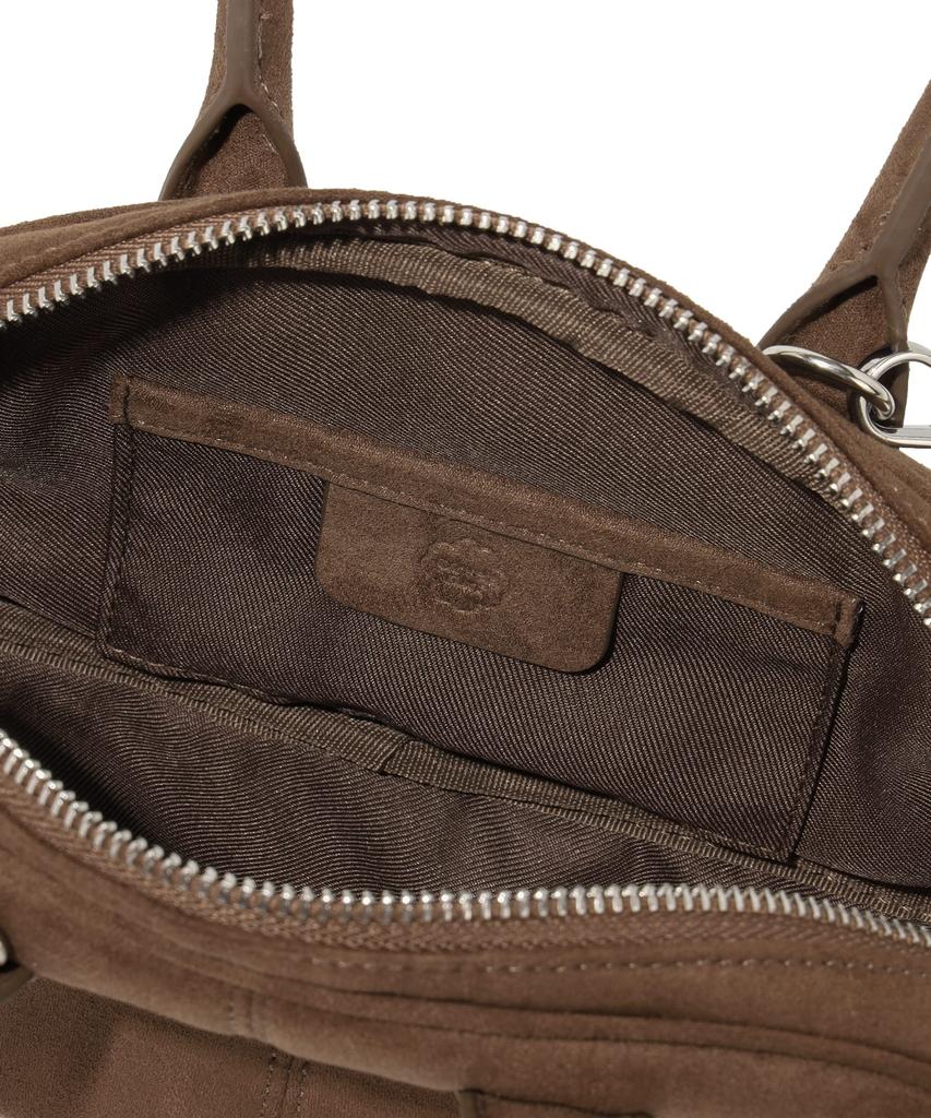 Covernat Woman Cloverheart Classic Suede Tote Bag Brown