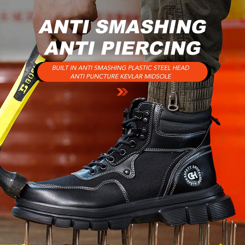 Fashion Work Safety Shoes Men Anti Smashing And Anti Piercing Indestructible Shoes Anti Scalding Work Shoes Steel Toe Sneakers