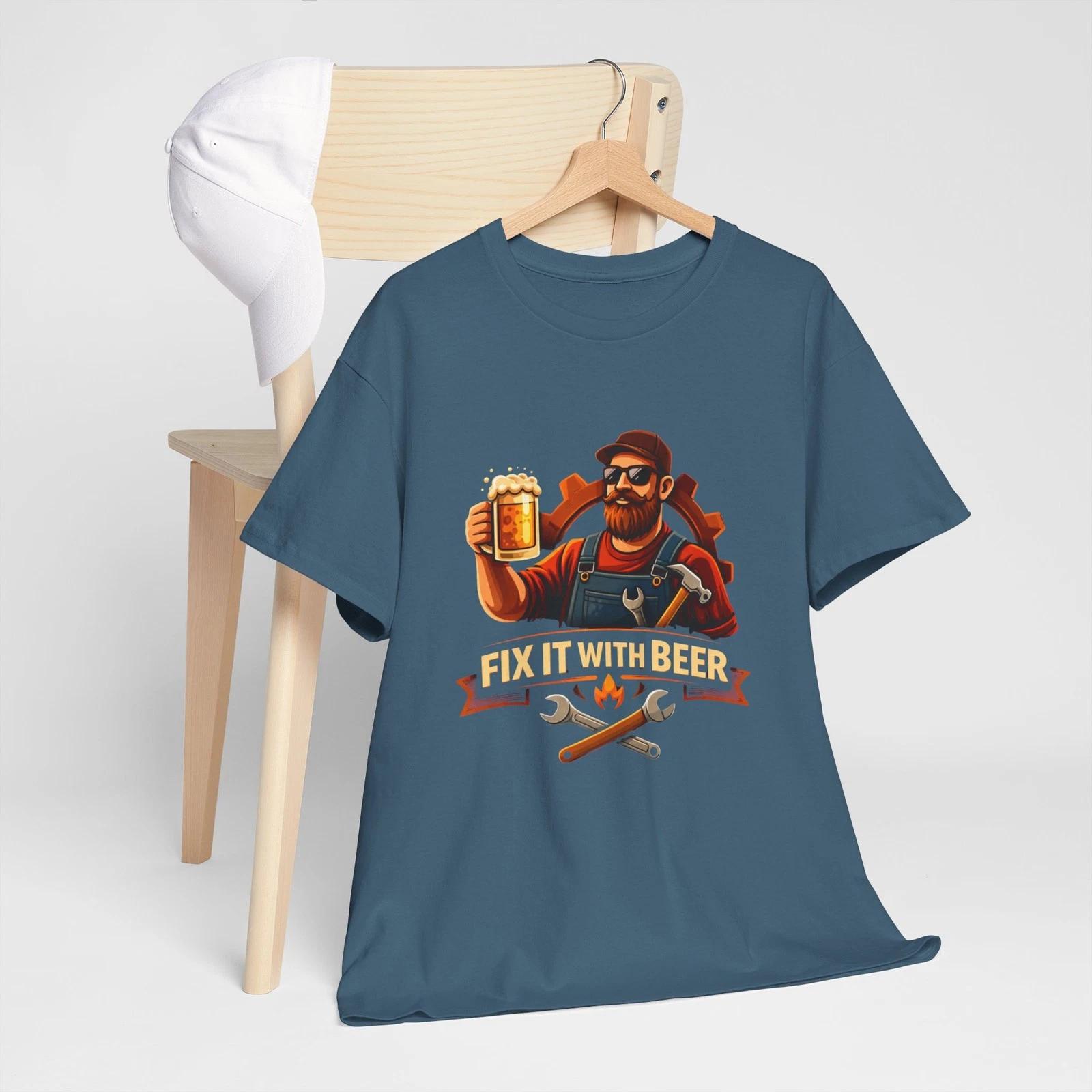 Fix It With Beer Children s Children s T Children s T-shirt | Mechanic Beer Mug Wrench Design 120