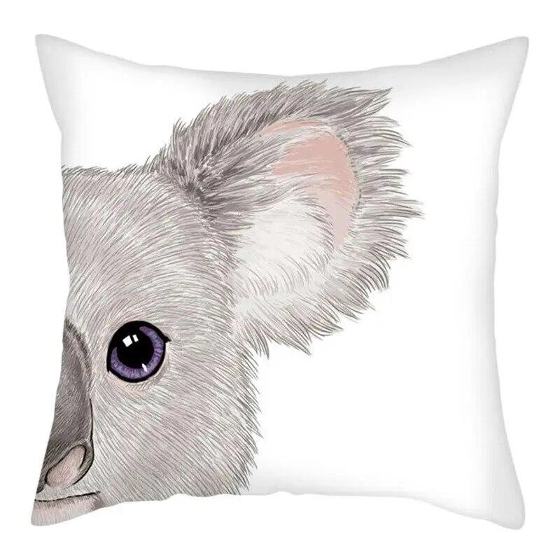 45x45cm Cute Koala Cushion Cover Cartoon Animal  Pillow  Sofa Seat Lumbar     Home Decoration