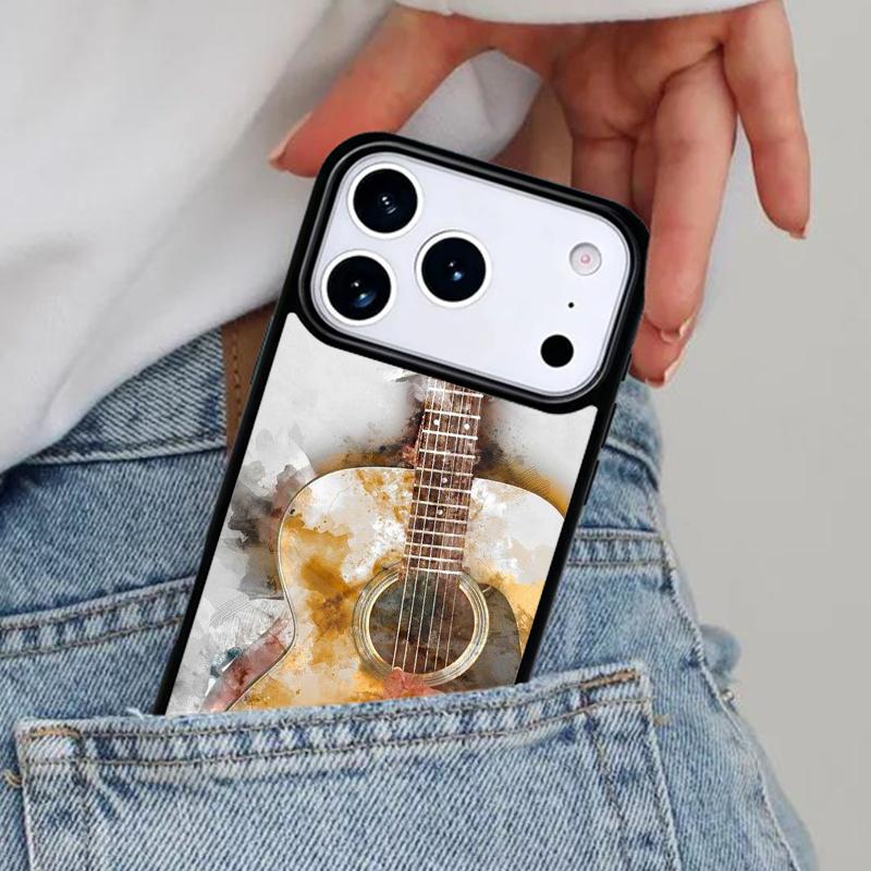 Music Guitar Phone Case for iPhone 17ProMax 12 13 14 15 16e 17 Pro Max Plus Air Cover