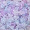 500g Acrylic Bellflower Beads Gradient AB Colorful Charm Trumpet Flower Pendant for DIY Jewelry Making Earrings Accessories