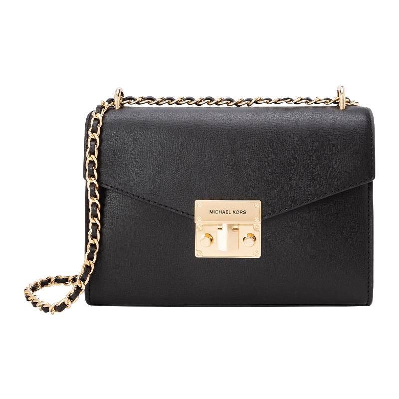 MICHAEL KORS Rose Chain Flap Small Leather Crossbody Shoulder Bag Women s Black чёрный