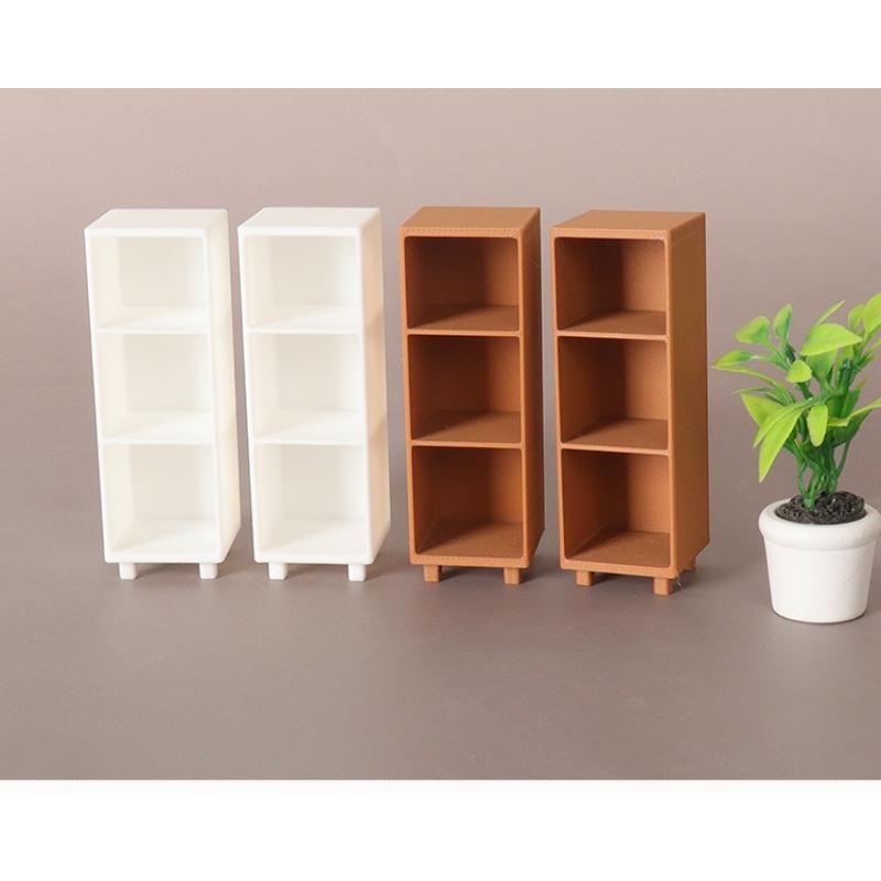 1Pcs 1:12 Dollhouse Miniature Bookshelf Bookcase Model Simulation Storage Cabinet Locker Ornament Furniture Decor Toy
