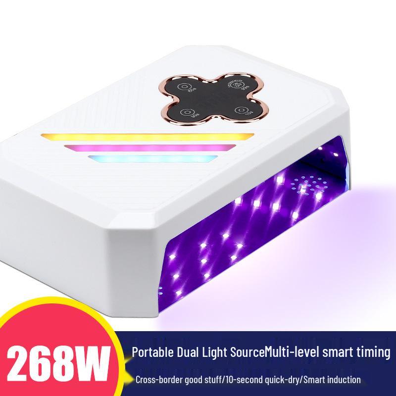 S18 Dual-Hand LED Gel Nail Lamp: 268W Touch Screen Manicure Machine