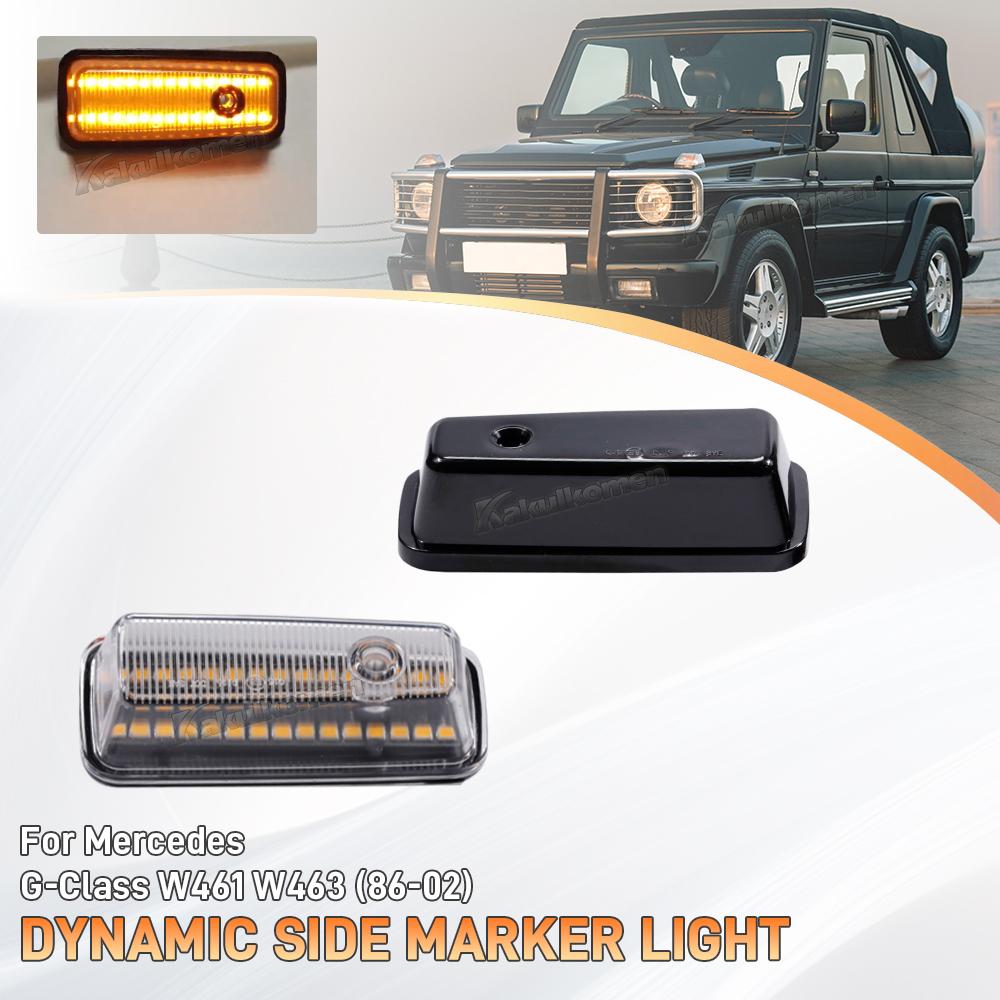 2Pcs Sequential Blinker Lamp Side Marker Light For Mercedes Benz G-Class W460 W463 W461 G500 G550 G55 G63 G65 Turn Signal Lights