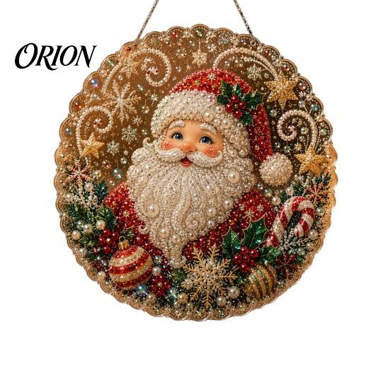 Weihnachts-Kamin-Hängedekoration, Kunst-Set mit Kunstperlen, Bastelset zum Malen mit Strasssteinen und Edelsteinen, Nikolaus-Baum, Außensocke, Elchmuster, Sonnenfänger