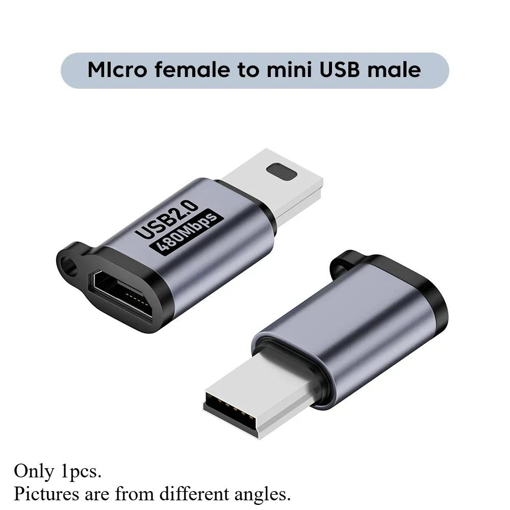 Micro USB To Type C Adapter Mini USB To USB C 480Mbps Fast Data Charging Connector USBC To Lightning Adapter for