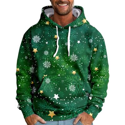 Lockeres Sweatshirt mit Weihnachtsmotiv für Herren, mit Kapuze, lässiges modisches Sport-Sweatshirt