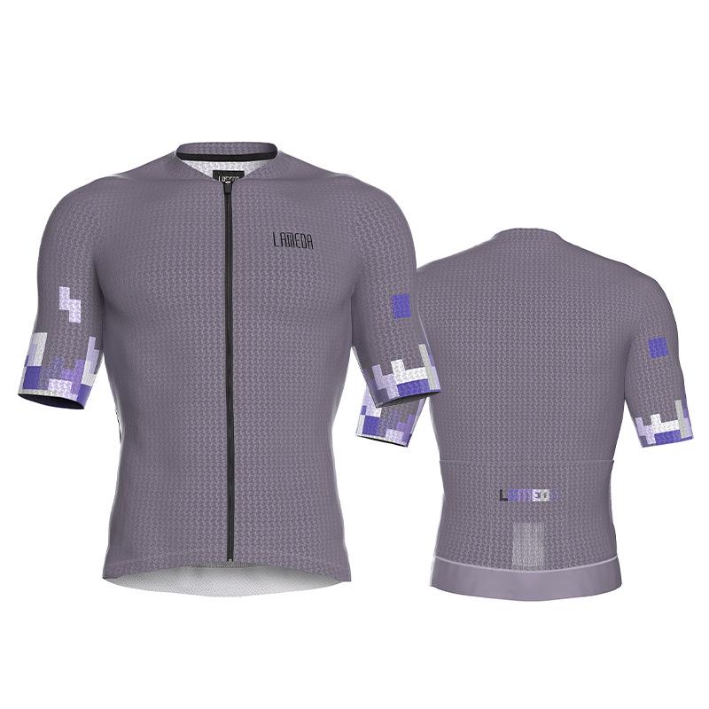 Lampaida Men's Quick-Dry Cycling Jersey - Summer Short Sleeve, Breathable Sportswear